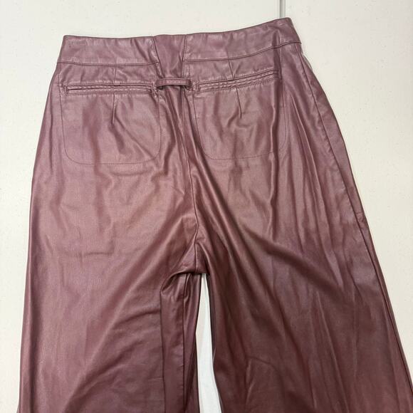 Ronny Kobo Faux Leather Wide Leg Pants Size 4 - Picture 10 of 10